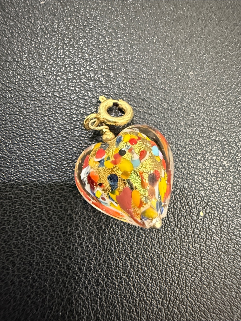 Ross Simon Multicolor Murano Glass Heart Pendant Charm